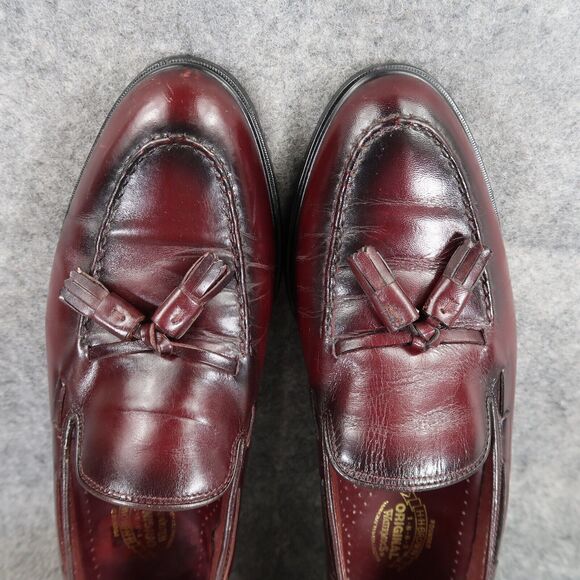 HH Brown Shoes Mens 9 Loafer Tassel Dress Handcrafted Water Mocs Leather Vintage - Picture 8 of 16